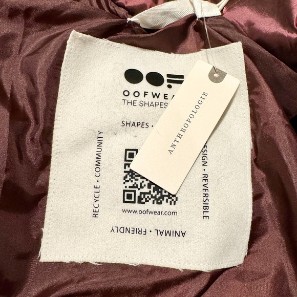 ANTHROPOLOGIE Metallic Quilted Puff Coat NWT! $400 S Purple Shimmer RARE New - Picture 7 of 7